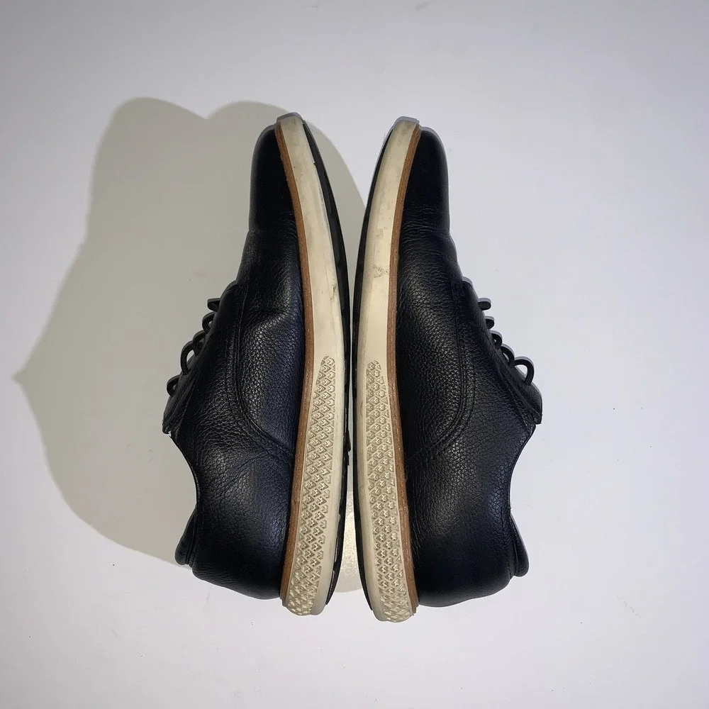 Aldo Shoes Mens Size 11 Black Leather Casual Oxford Derby Lace Up Comfort Sole